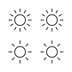 Sun icon vector. Brightness sign and symbol