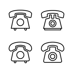 Telephone icon vector. phone sign and symbol