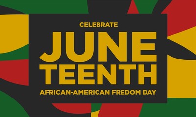 Juneteenth Freedom Day Background Design. - obrazy, fototapety, plakaty
