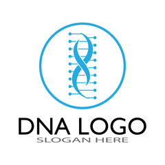DNA vector logo design template.modern medical logotype.laboratory science icon symbol.colorful pharmacology sign-vector