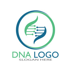 DNA vector logo design template.modern medical logotype.laboratory science icon symbol.colorful pharmacology sign-vector