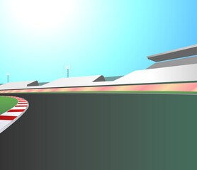 race track at day vector background