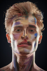 man with painted face