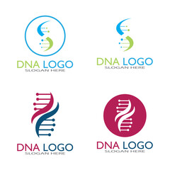 DNA vector logo design template.modern medical logotype.laboratory science icon symbol.colorful pharmacology sign-vector