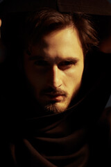 arabian man in night light