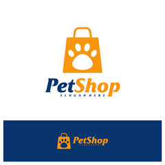 Pet Shop Logo Design Template. Pet logo concept vector. Emblem, Creative Symbol, Icon