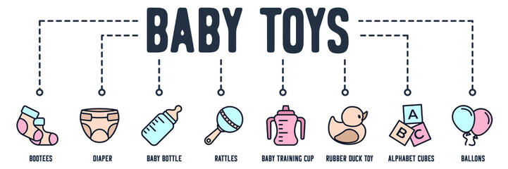 cute baby set icon symbol template for graphic and web design collection logo vector illustration