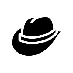 cowboy hat glyph icon vector. cowboy hat sign. isolated symbol illustration