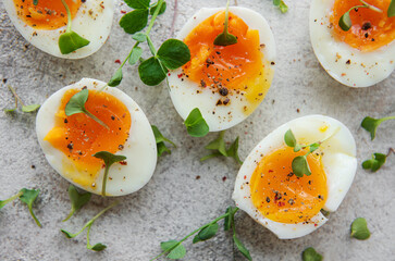 Boiled eggs and spices