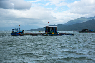 Floating houses in Nha Trang bay