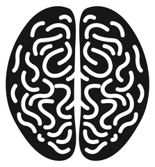Brain icon. Intellect symbol. Human mind sign