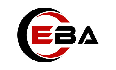 EBA three letter swoosh logo design vector template | monogram logo | abstract logo | wordmark logo | letter mark logo | business logo | brand logo | flat logo | minimalist logo | text | word | symbol