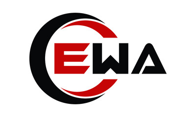 EWA three letter swoosh logo design vector template | monogram logo | abstract logo | wordmark logo | letter mark logo | business logo | brand logo | flat logo | minimalist logo | text | word | symbol - obrazy, fototapety, plakaty