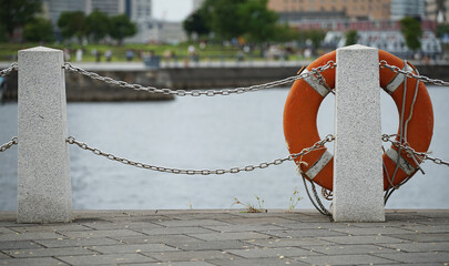 life buoy on the pier