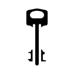 old key glyph icon vector. old key sign. isolated symbol illustration