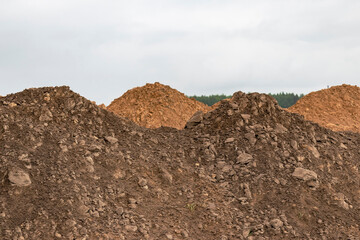 Soil on the ground as texture and background.