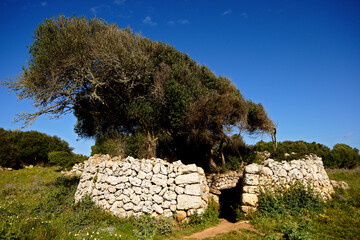 Santuario talayótico de Torretrencada, cueva de enterramiento. Ciutadella.Menorca.Baleares.España. © Tolo