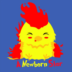 cute baby phoenix, best for t-shirt, mascot, sticker and etc