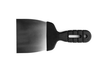 Construction putty spatula isolated on white background.