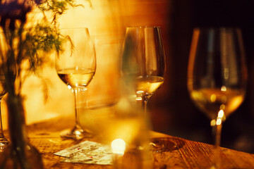 two glasses of champagne