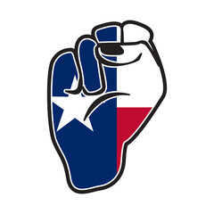 Texas Flag Power Fist