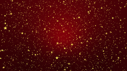 Yellow Stars and Red Background.