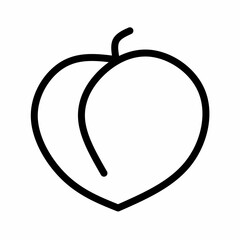 Single peach line icon in linear style isolated on white background. Pictogram symbol and illustration for logo. Thin black line vector.