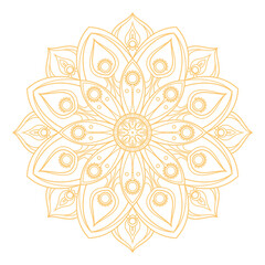 Decorative mandala. Antistress line round ornament drawing