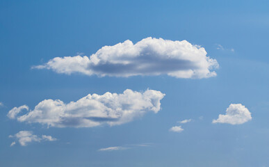 Shot of white clouds on blue sky