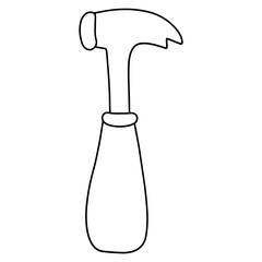 Hammer hand drawn, Father day concept