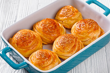 snail shaped hand pies with mutton fillings