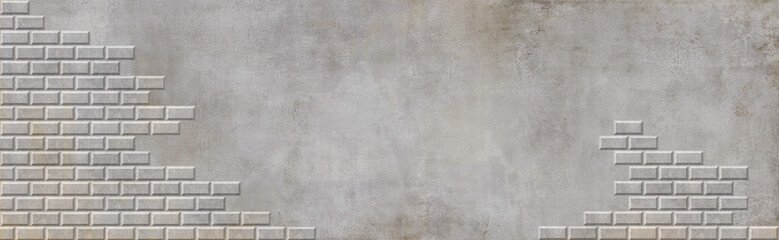 cement texture and bricks wall background