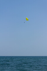 kite surfing in the sea