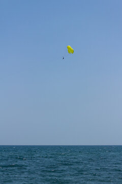 kite surfing in the sea