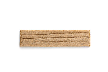 Crunchy rye crispbreads isolated on white background.