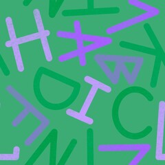 School seamless alphabet pattern for fabrics and textiles and packaging and kids and wrapping paper