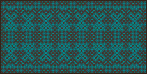 Multicolor truchet tiling connections illustration