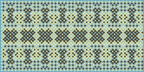 Multicolor truchet tiling connections illustration