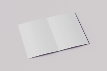 A4 Bifold Blank Mockup 
