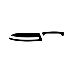 chef kitchen knife glyph icon vector. chef kitchen knife sign. isolated symbol illustration
