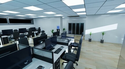 Realistic 3D Render of Office Interior