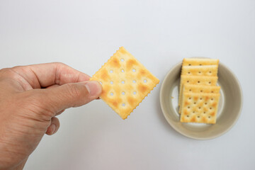Delicious looking cracker cookies in a bowl