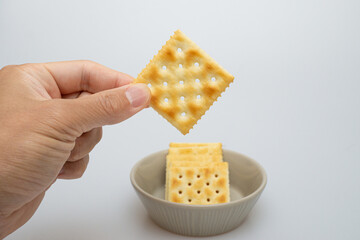 Delicious looking cracker cookies in a bowl