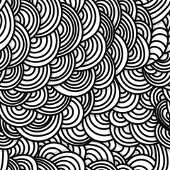 Decorative hand drawn doodle nature ornamental curl vector sketchy seamless pattern