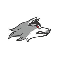 angry wolf logo design