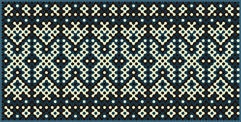 Multicolor truchet tiling connections illustration