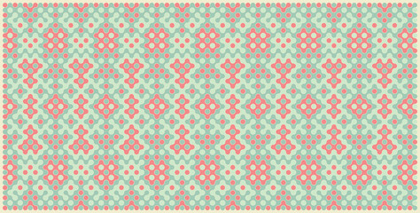 Multicolor truchet tiling connections illustration