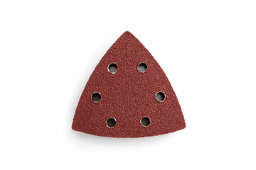 Sand paper for oscillating multifunction tool on white background.