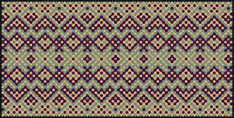 Multicolor truchet tiling connections illustration