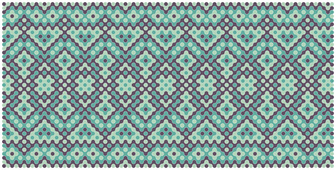 Multicolor truchet tiling connections illustration